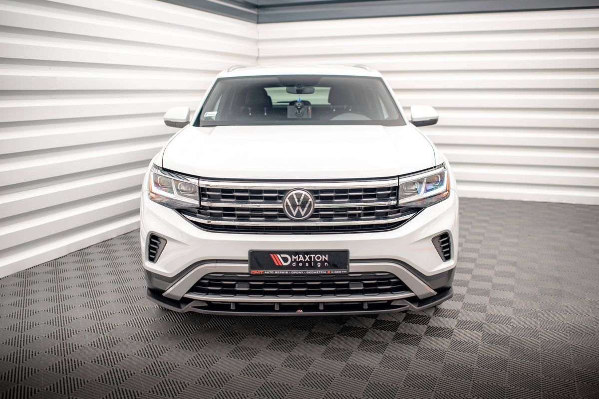 Street+ Spoilerlippe Front Ansatz V.1 passend für VW Atlas Cross Sport schwarz Hochglanz – Ansicht 1