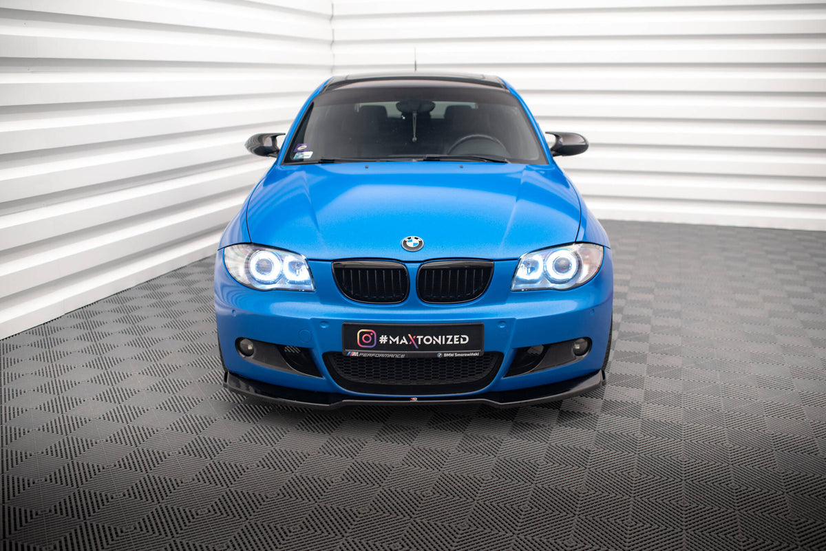 Street+ Spoilerlippe Front Ansatz V.1 passend für BMW 1er M-Paket E87 / E81 Facelift schwarz Hochglanz – Ansicht 3