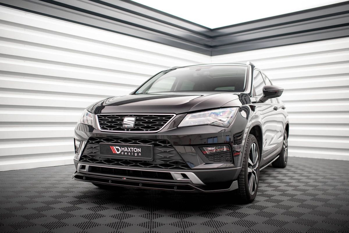 Street+ Spoilerlippe Front Ansatz passend für Seat Ateca Mk1 schwarz Hochglanz – Ansicht 4