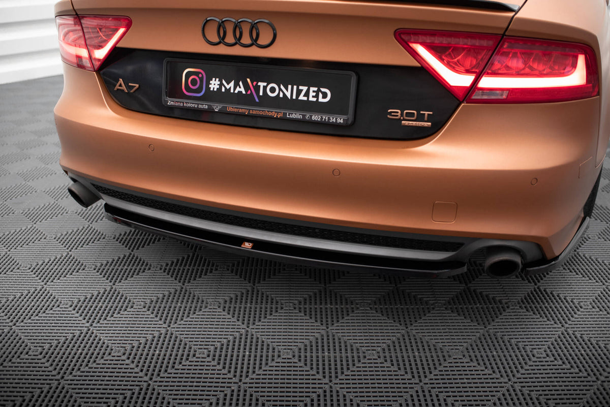 Heckansatz Audi A7 S-Line C7 schwarz Hochglanz – Ansicht 1