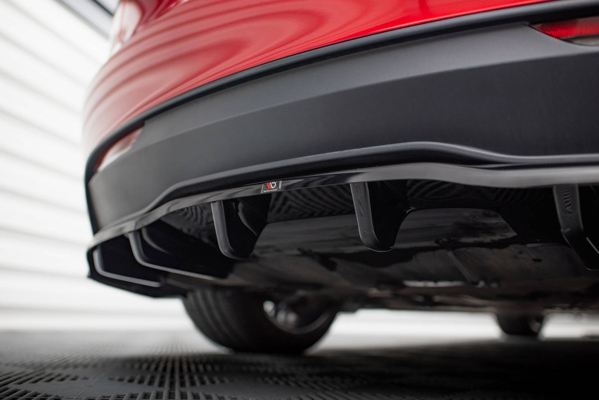 Street+ Mittlerer Diffusor RACE V.2 passend für Tesla Model 3 Project HighlandFacelift schwarz Hochglanz – Ansicht 3