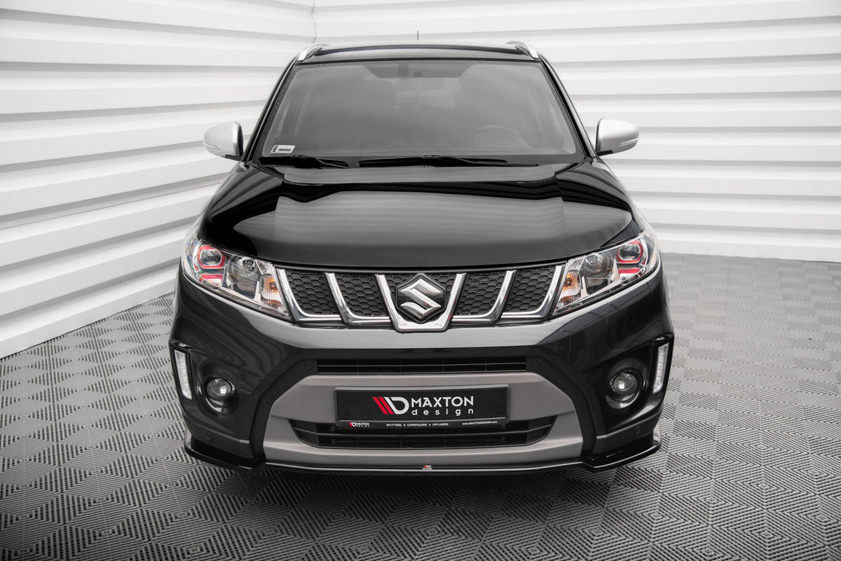 Street+ Spoilerlippe Front Ansatz V.1 passend für Suzuki Vitara S Mk2 schwarz Hochglanz – Ansicht 3