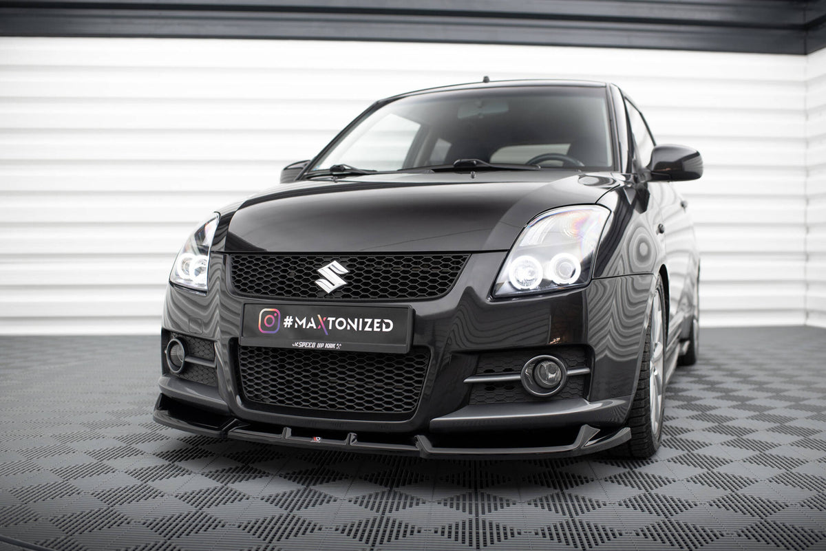 Street+ Spoilerlippe Front Ansatz passend für Suzuki Swift Sport Mk4 schwarz Hochglanz – Ansicht 4