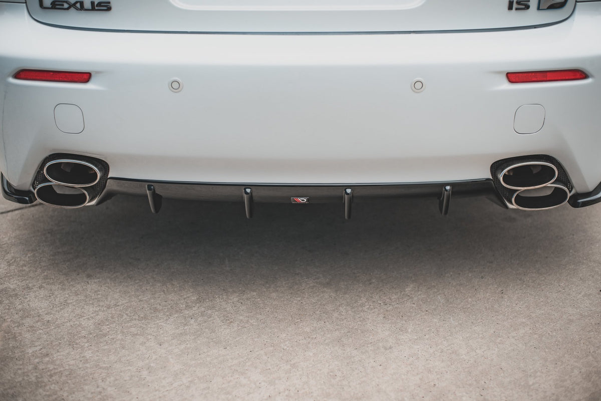 Diffusor Heck Ansatz passend für Lexus IS F Mk2 schwarz Hochglanz – Ansicht 6