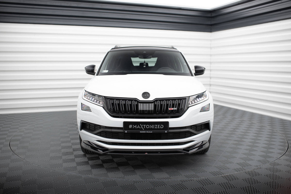 Street+ Spoilerlippe Front Ansatz passend für Skoda Kodiaq Mk1 Sportline/RS schwarz Hochglanz – Ansicht 1