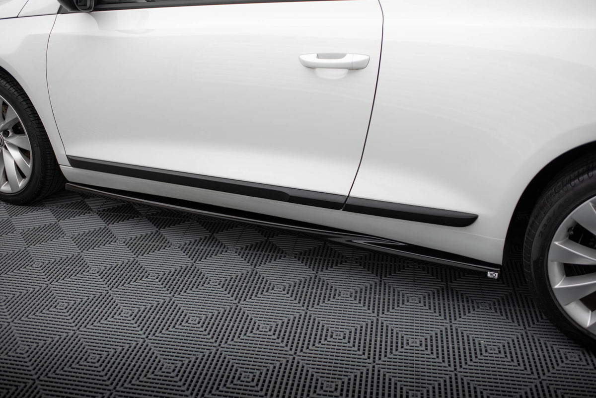 Street+ Seitenschweller Leisten passend für VW Scirocco Mk3 Facelift schwarz Hochglanz – Ansicht 3