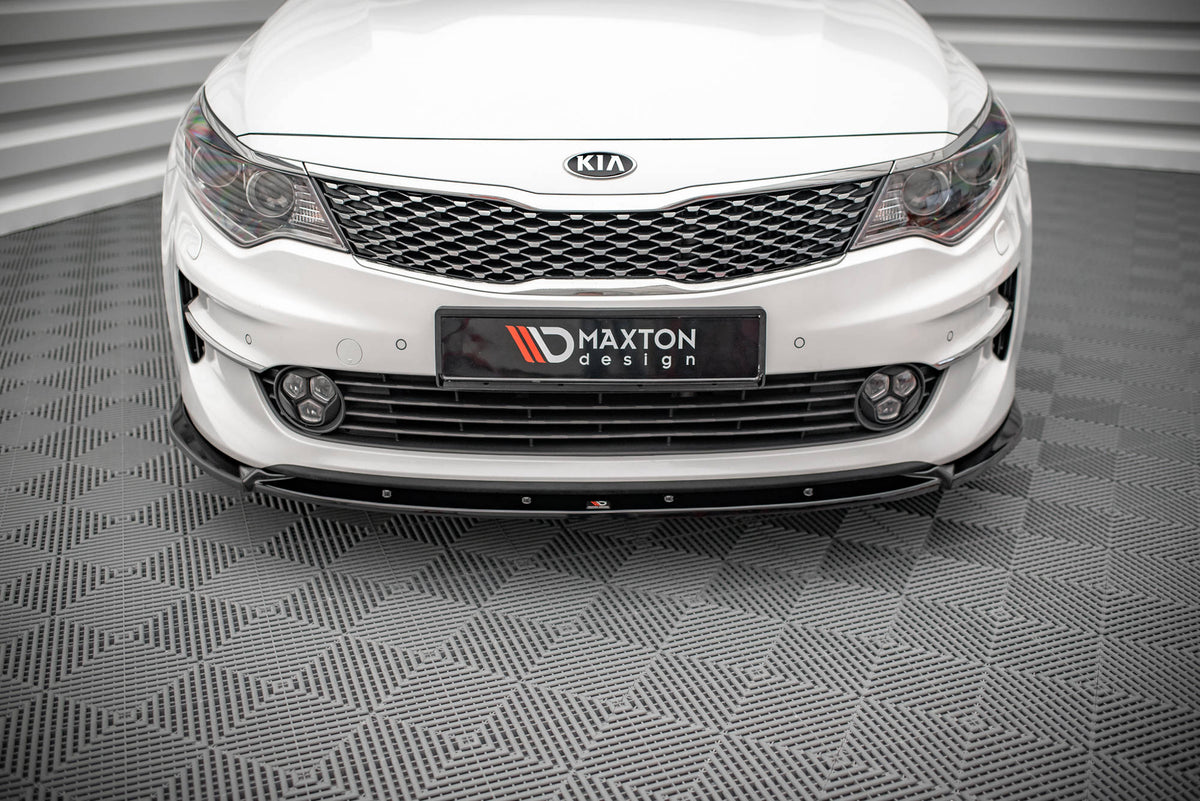 Street+ Spoilerlippe Front Ansatz V.1 passend für Kia Optima Mk4 schwarz Hochglanz – Ansicht 1