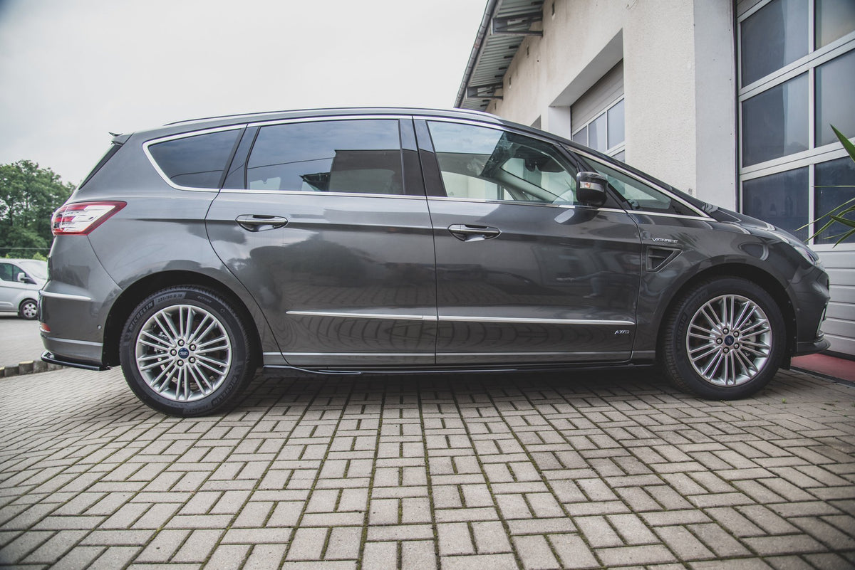 Street+ Seitenschweller Leisten passend für Ford S-Max Mk2 Facelift schwarz Hochglanz – Ansicht 5
