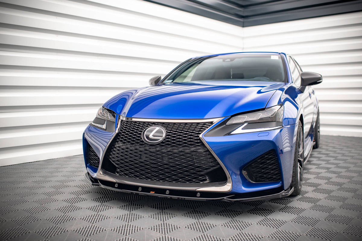 Street+ Spoilerlippe Front Ansatz V.2 passend für Lexus GS F Mk4 Facelift schwarz Hochglanz – Ansicht 4