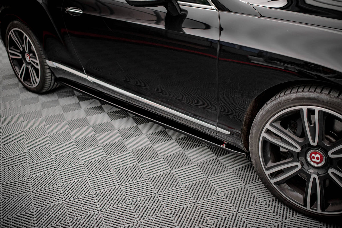 Street+ Seitenschweller Leisten passend für Bentley Continental GT V8 S Mk2 schwarz Hochglanz – Ansicht 3