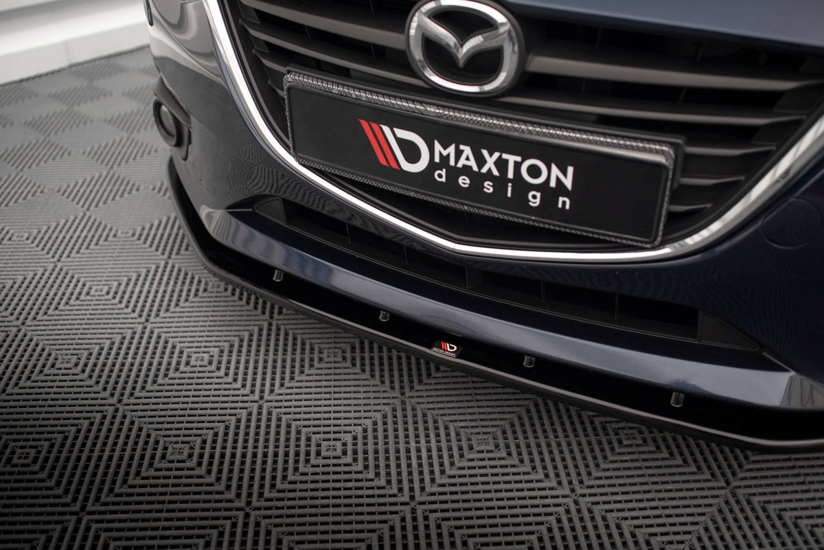 Street+ Spoilerlippe Front Ansatz passend für Mazda 3 Mk3 schwarz Hochglanz – Ansicht 3