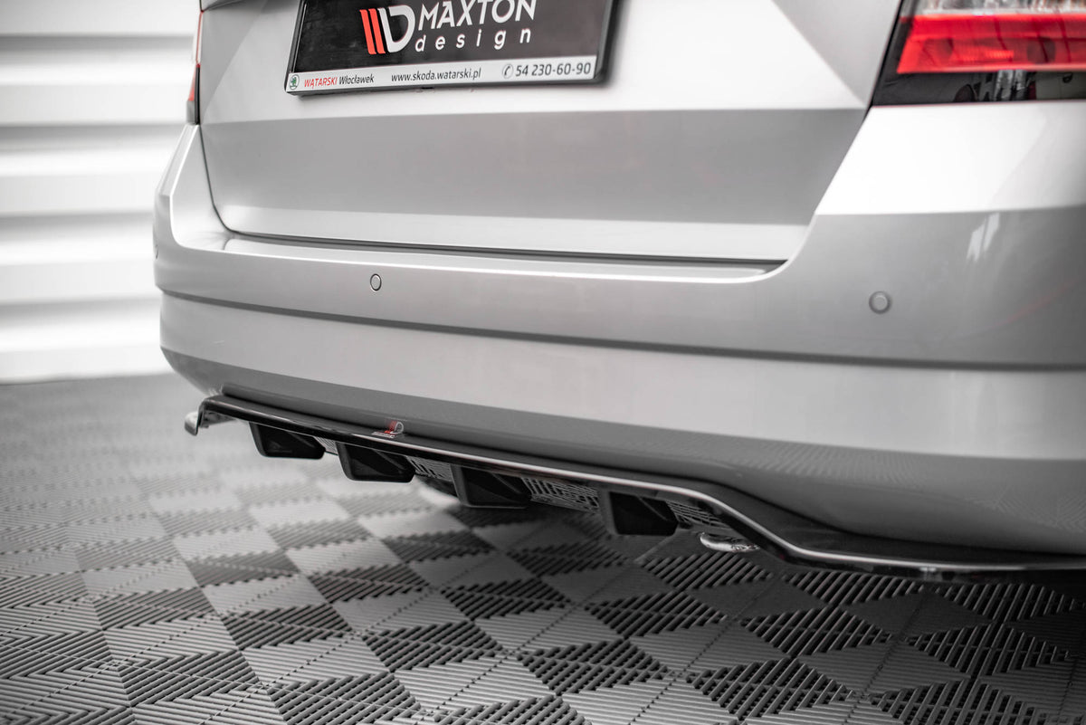 Street+ Mittlerer Diffusor RACE passend für Skoda Fabia Combi Mk3 schwarz Hochglanz – Ansicht 3