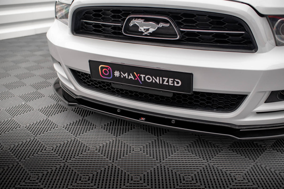 Street+ Spoilerlippe Front Ansatz passend für Ford Mustang Mk5 Facelift schwarz Hochglanz – Ansicht 3