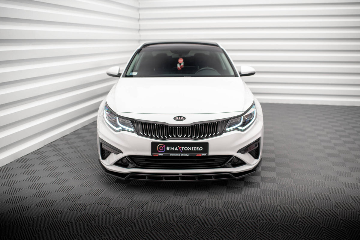 Street+ Spoilerlippe Front Ansatz V.1 passend für Kia Optima Mk4 Facelift schwarz Hochglanz – Ansicht 1