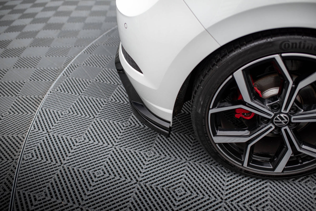 Heck Ansatz Flaps Diffusor passend für VW Polo GTI Mk6 Facelift schwarz Hochglanz – Ansicht 3