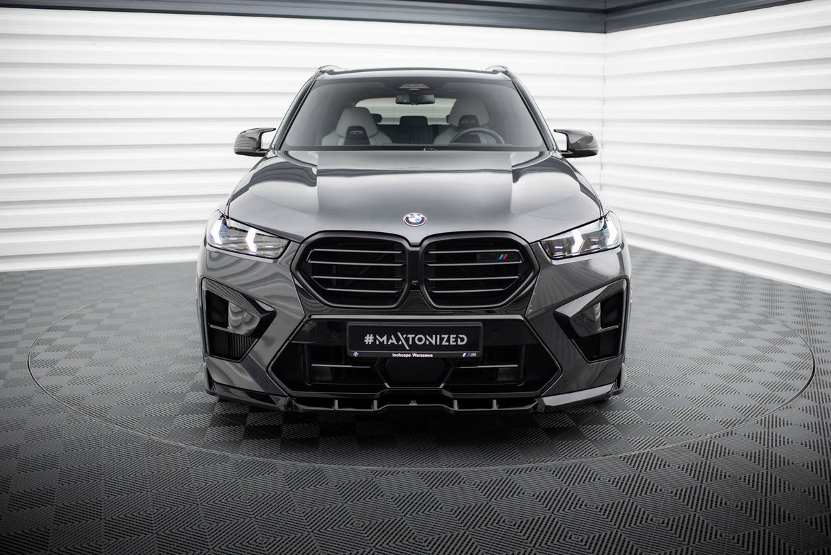 Street+ Spoilerlippe Front Ansatz V.1 passend für BMW X5 M F95 Facelift schwarz Hochglanz – Ansicht 1