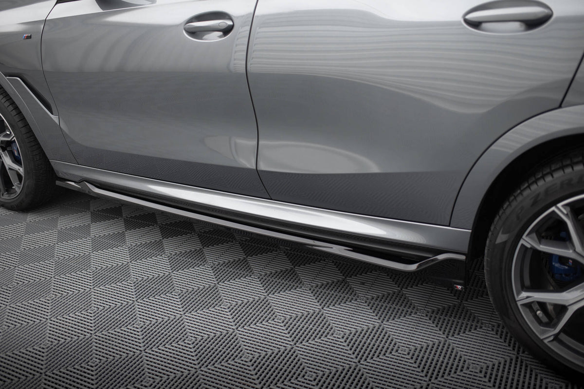 Street+ Seitenschweller Leisten V.2 passend für BMW X6 M-Paket G06 Facelift schwarz Hochglanz – Ansicht 4
