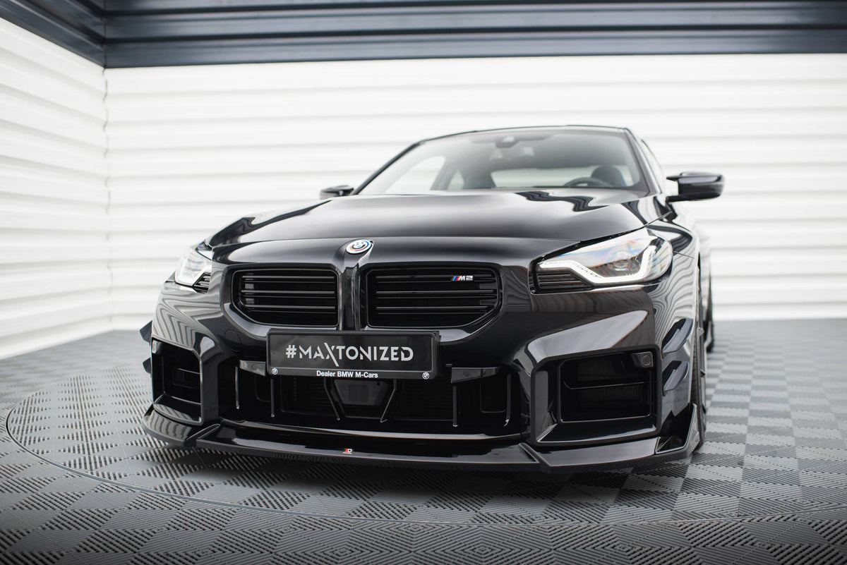 Street+ Spoilerlippe Front Ansatz V.5 passend für BMW M2 G87 schwarz Hochglanz – Ansicht 3