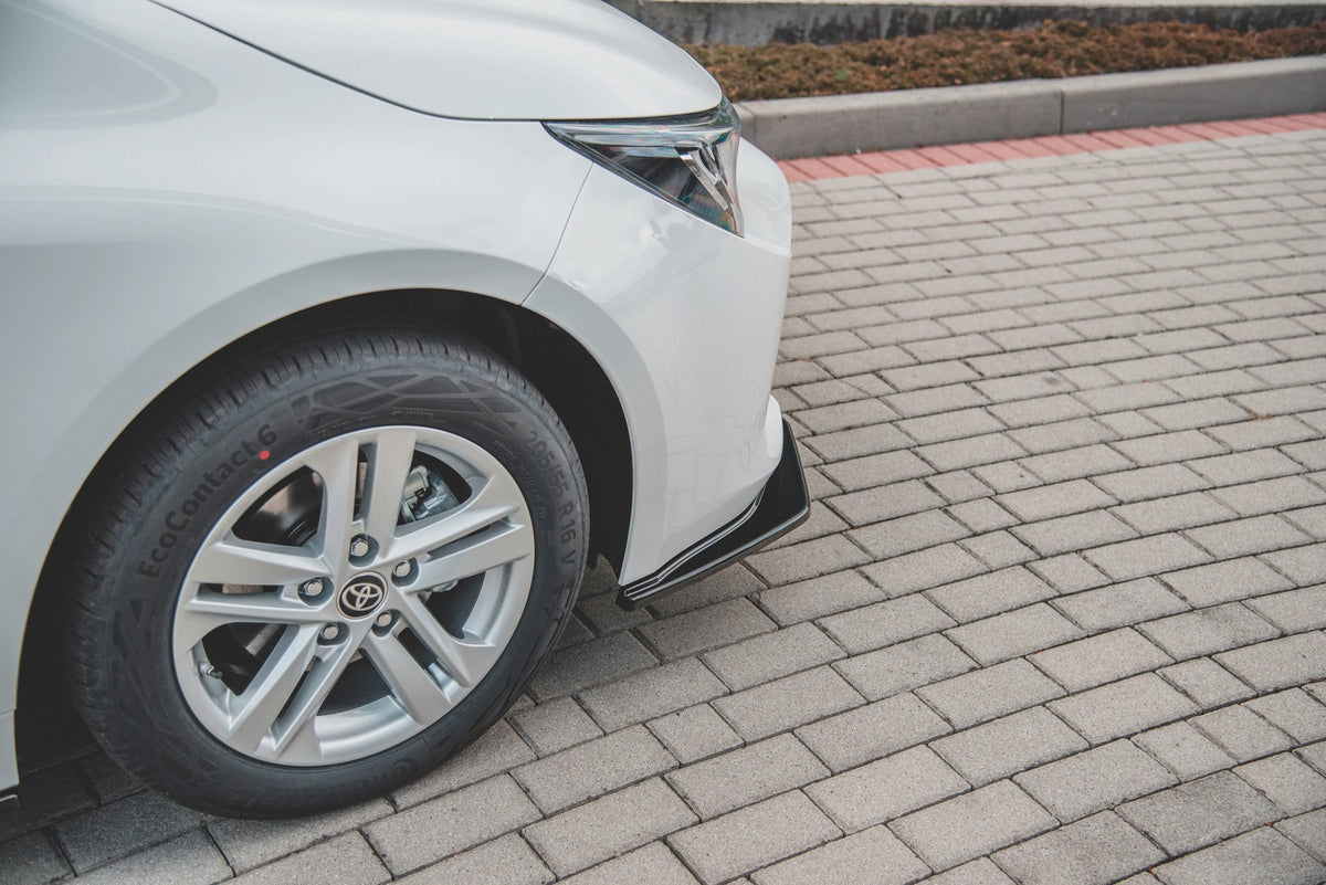 Street+ Spoilerlippe Front Ansatz V.1 passend für Toyota Corolla XII Touring Sports/ Hatchback schwarz Hochglanz – Ansicht 5