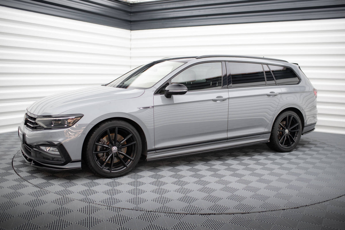 Street+ Seitenschweller Leisten passend für VW Passat R-Line B8 Facelift schwarz Hochglanz – Ansicht 4