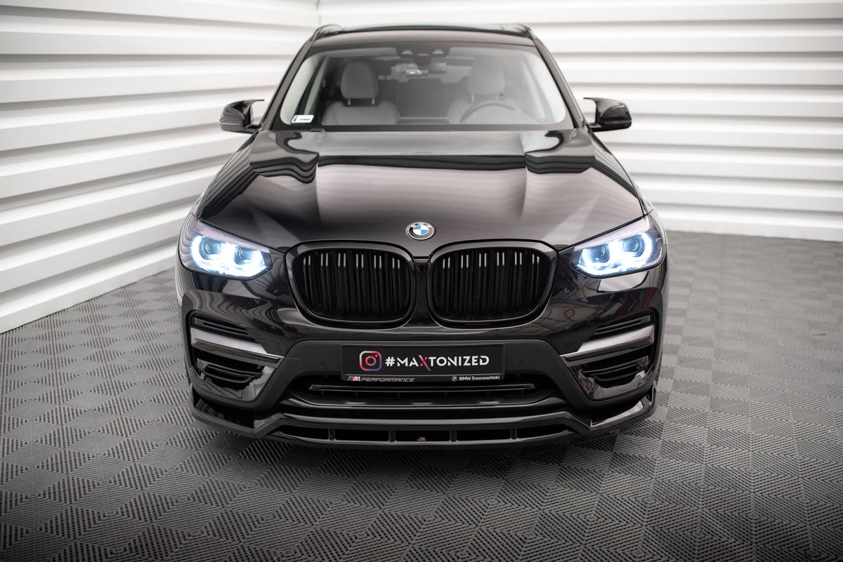 Street+ Spoilerlippe Front Ansatz passend für BMW X3 G01 schwarz Hochglanz – Ansicht 1
