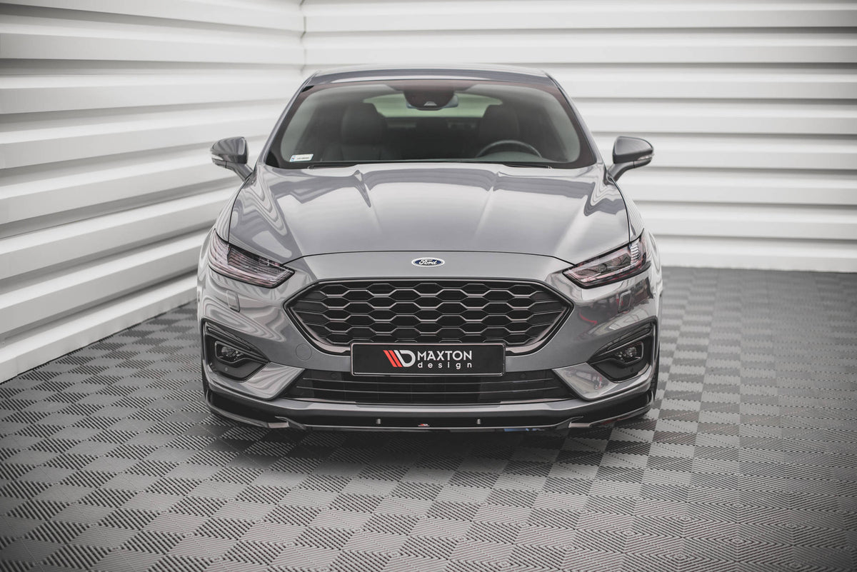 Street+ Spoilerlippe Front Ansatz V.2 passend für Ford Mondeo ST-Line Mk5 Facelift schwarz Hochglanz – Ansicht 1