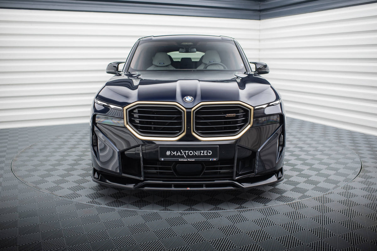 Street+ Spoilerlippe Front Ansatz V.1 passend für BMW XM G09 schwarz Hochglanz – Ansicht 1