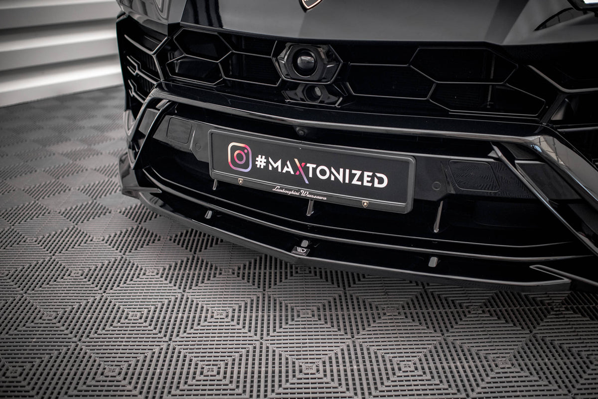 Street+ Spoilerlippe Front Ansatz V.2 passend für Lamborghini Urus Mk1 schwarz Hochglanz – Ansicht 3