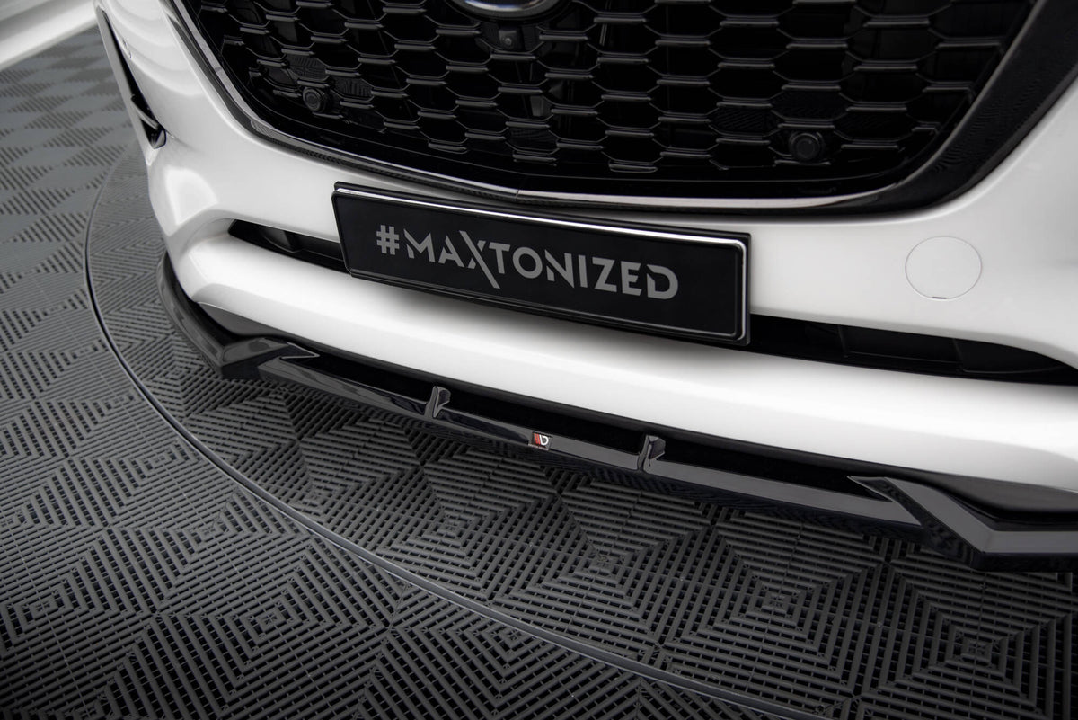 Street+ Spoilerlippe Front Ansatz V.1 passend für Mazda CX-60 Mk1 schwarz Hochglanz – Ansicht 4