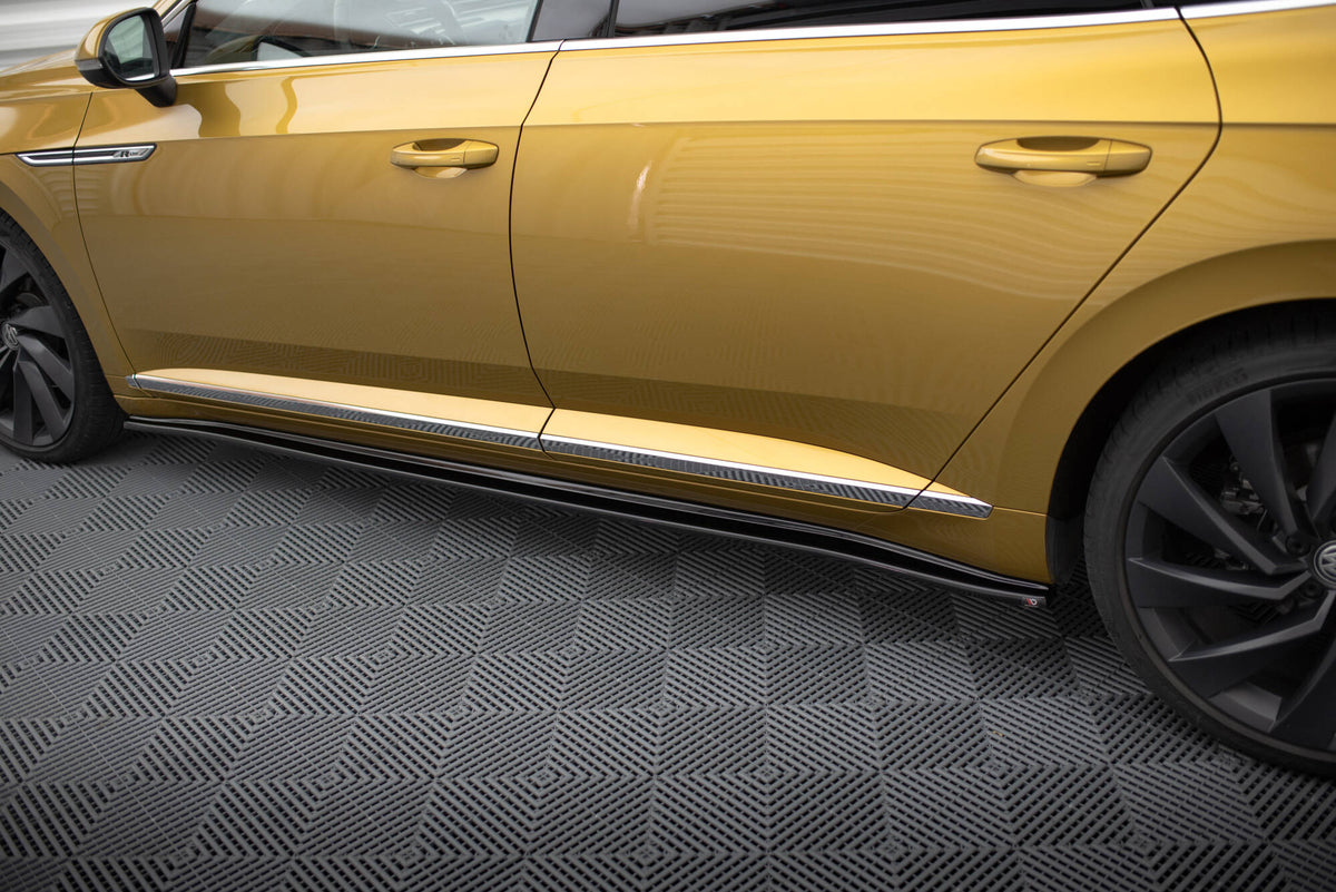Street+ Seitenschweller Leisten passend für VW Arteon R-Line Limousine / Shooting Brake Mk1 schwarz Hochglanz – Ansicht 4