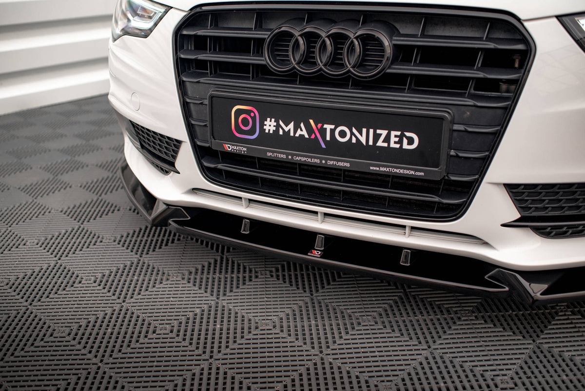 Street+ Spoilerlippe Front Ansatz V.1 passend für Audi A5 Coupe / Sportback 8T Facelift schwarz Hochglanz – Ansicht 3