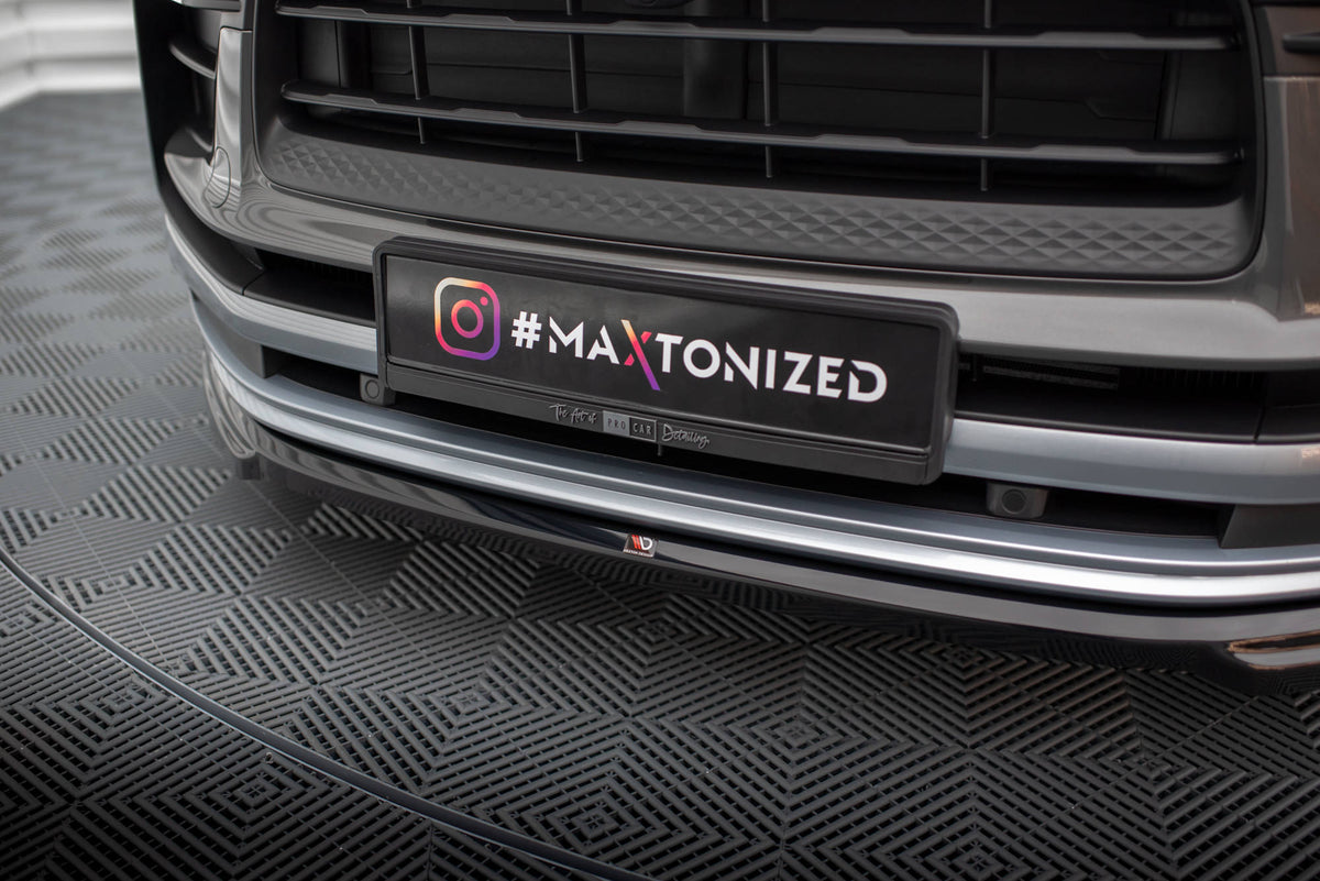 Street+ Spoilerlippe Front Ansatz passend für Porsche Macan Mk1 Facelift 2 schwarz Hochglanz – Ansicht 1