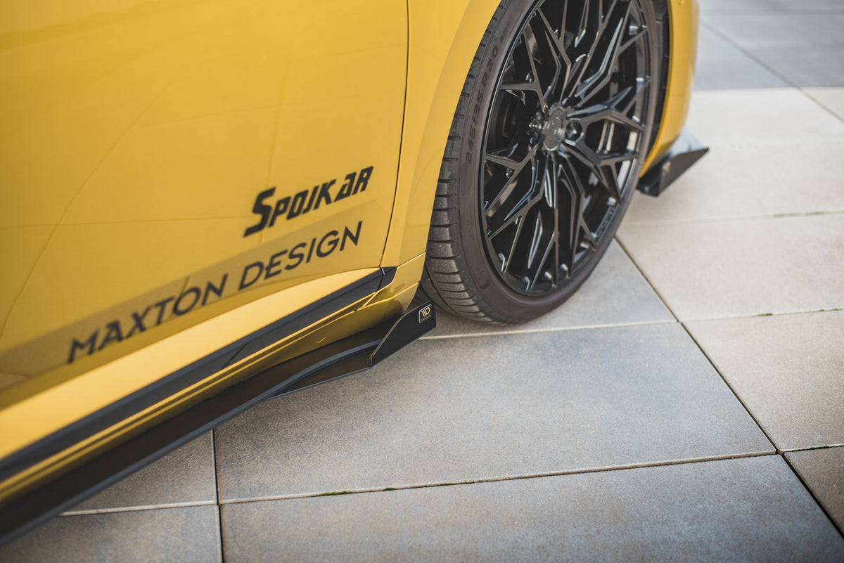 Seitenschweller Flaps passend für VW Arteon R-Line Limousine / Shooting Brake Mk1 schwarz Hochglanz – Ansicht 3