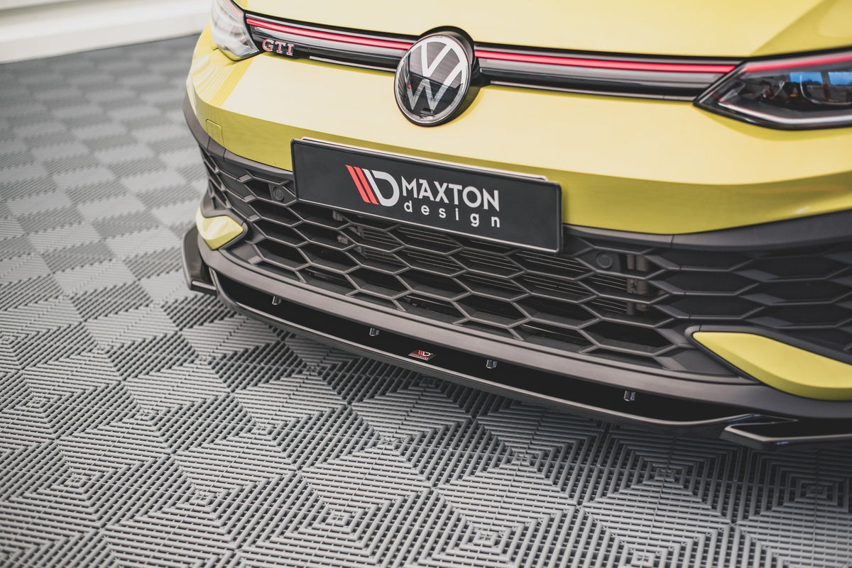 Street+ Spoilerlippe Front Ansatz V.2 passend für VW Golf GTI Clubsport Mk8 schwarz Hochglanz – Ansicht 4