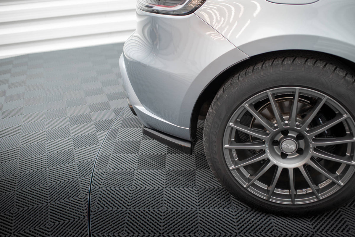Heck Ansatz Flaps Diffusor passend für Porsche Macan Mk1 Facelift 2 schwarz Hochglanz – Ansicht 3