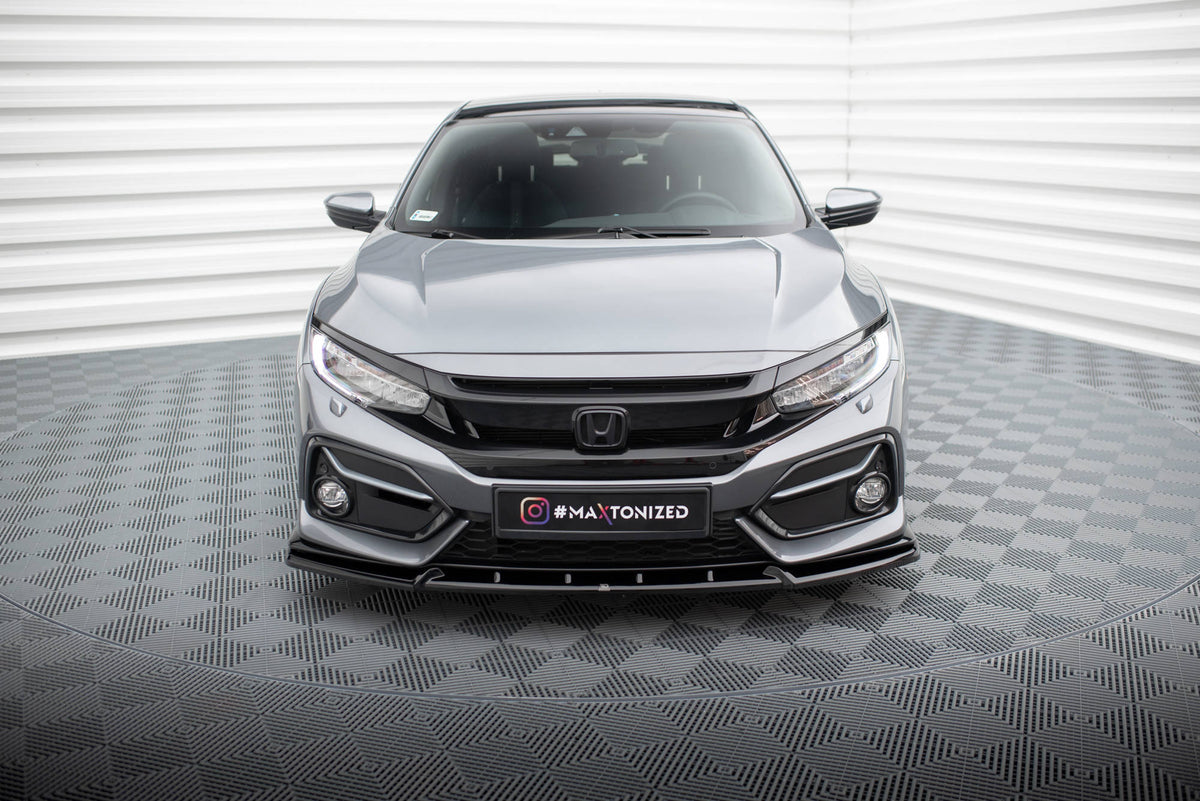 Street+ Spoilerlippe Front Ansatz passend für Honda Civic Sport Mk 10 schwarz Hochglanz – Ansicht 1