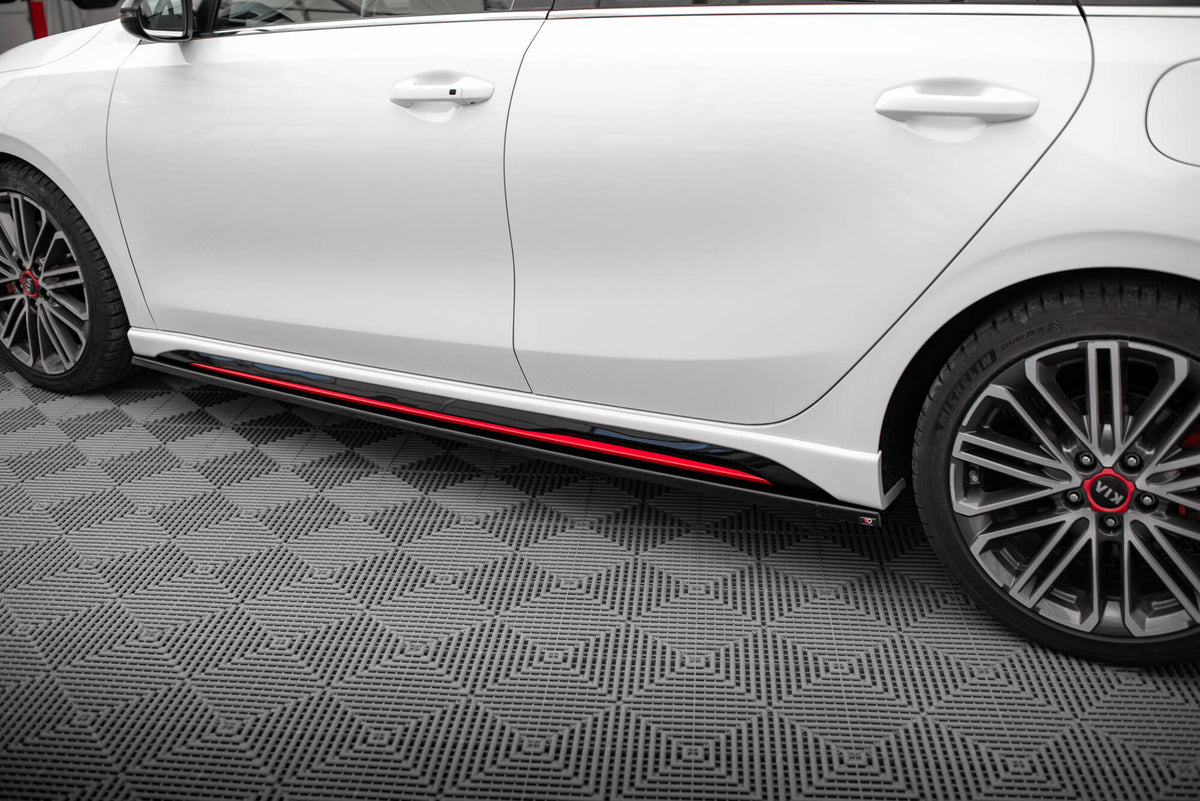Street+ Seitenschweller Leisten passend für Kia Ceed GT Mk3  schwarz Hochglanz – Ansicht 3