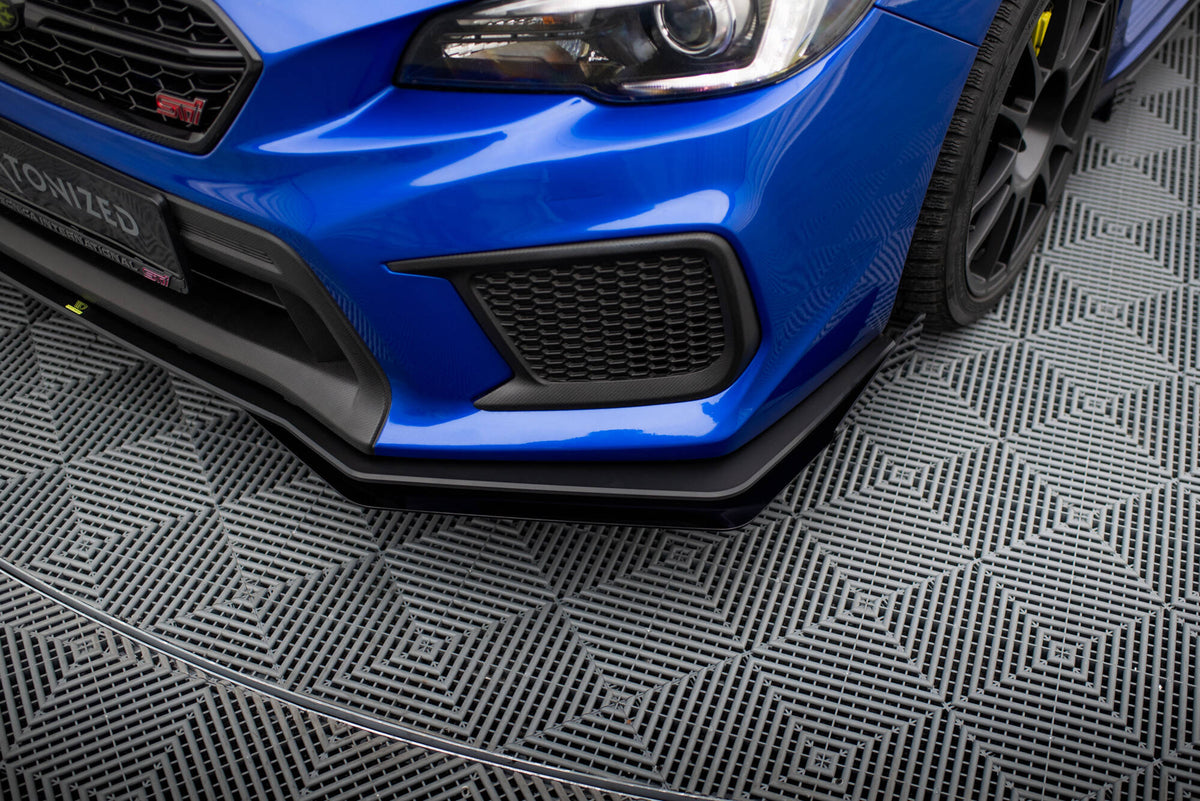 Front Stoßstange Flaps passend für Subaru WRX STI Mk1 Facelift schwarz Hochglanz – Ansicht 4