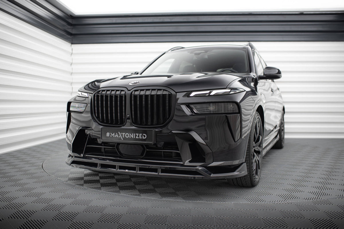 Street+ Spoilerlippe Front Ansatz passend für BMW X7 M-Paket G07 Facelift schwarz Hochglanz – Ansicht 1