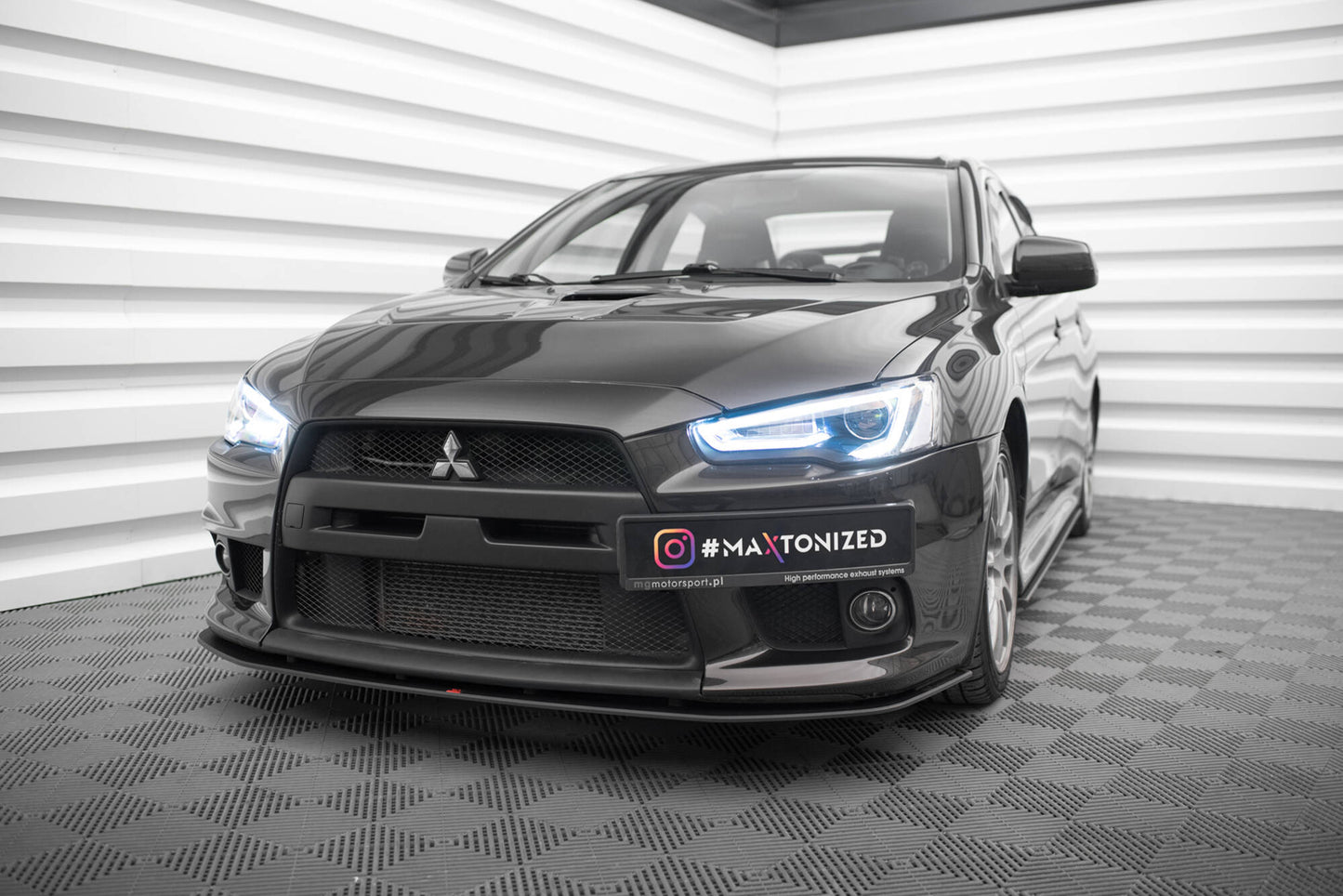 Street Pro Street+ Spoilerlippe Front Ansatz passend für Mitsubishi Lancer EVO X – Ansicht 4