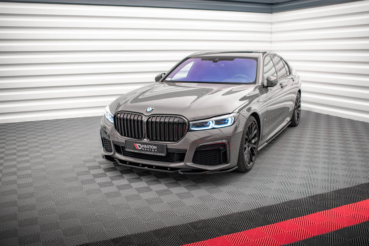 Street+ Spoilerlippe Front Ansatz V.2 passend für BMW 7 M-Paket G11 / G12 Facelift schwarz Hochglanz – Ansicht 3