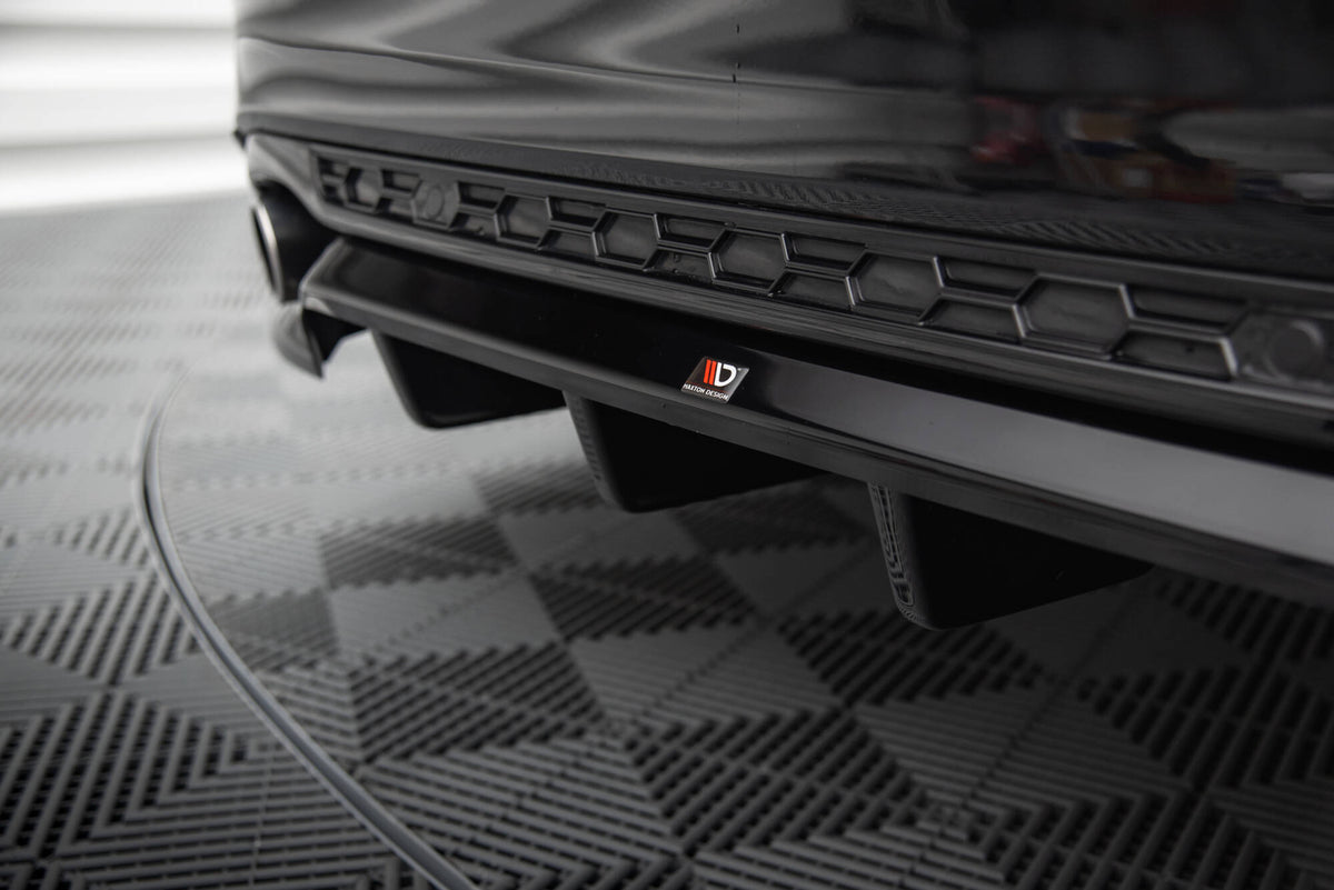 Street+ Mittlerer Diffusor RACE passend für Ford Mondeo ST-Line Kombi Mk4 Facelift schwarz Hochglanz – Ansicht 3