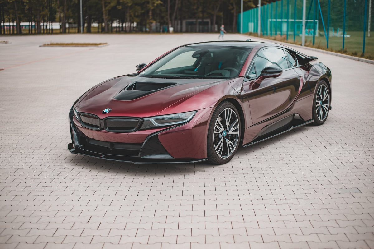 Street+ Spoilerlippe Front Ansatz passend für BMW i8 schwarz Hochglanz – Ansicht 6