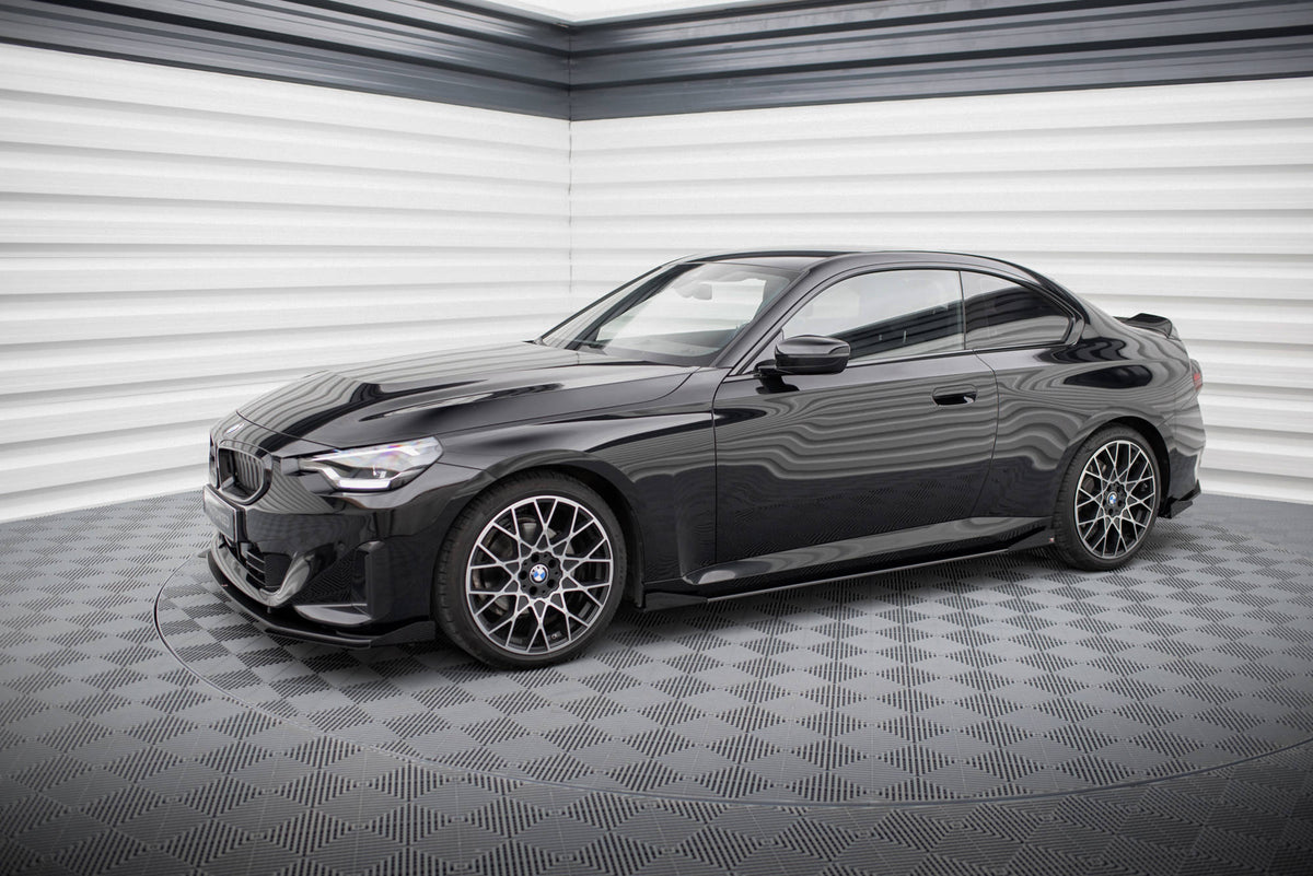 Street Pro Street+ Seitenschweller Leisten + Flaps passend für BMW 2 Coupe G42 schwarz Hochglanz – Ansicht 3