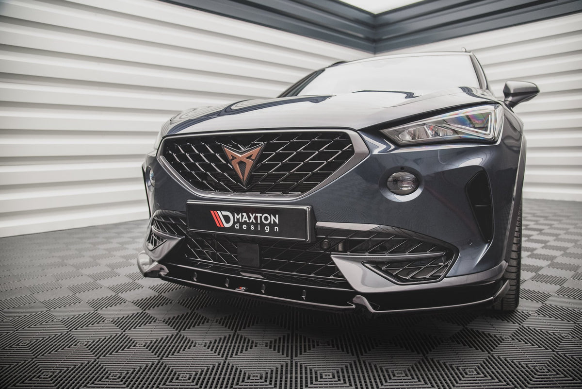 Street+ Spoilerlippe Front Ansatz V.2 passend für Cupra Formentor schwarz Hochglanz – Ansicht 1