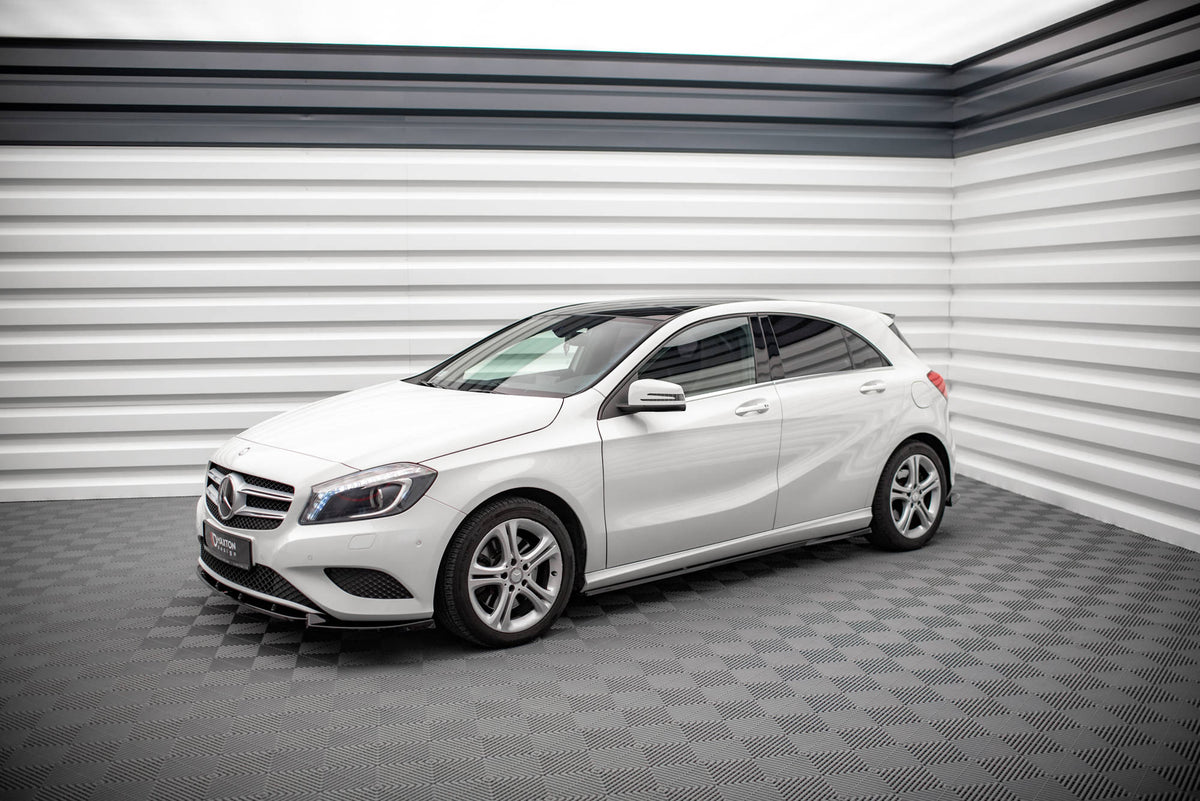 Street+ Seitenschweller Leisten V.2 passend für Mercedes-Benz A W176 schwarz Hochglanz – Ansicht 3