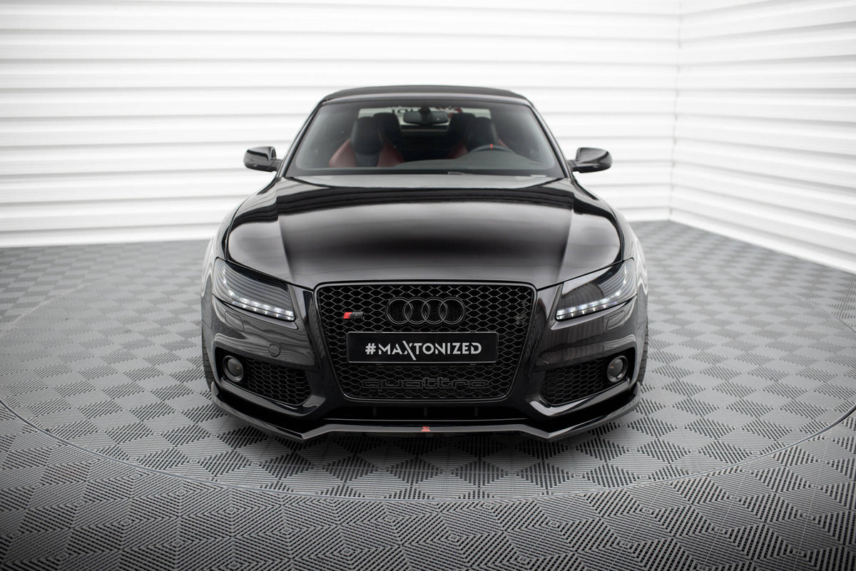 Street+ Spoilerlippe Front Ansatz V.3 passend für Audi S5 / A5 S-Line 8T schwarz Hochglanz – Ansicht 1