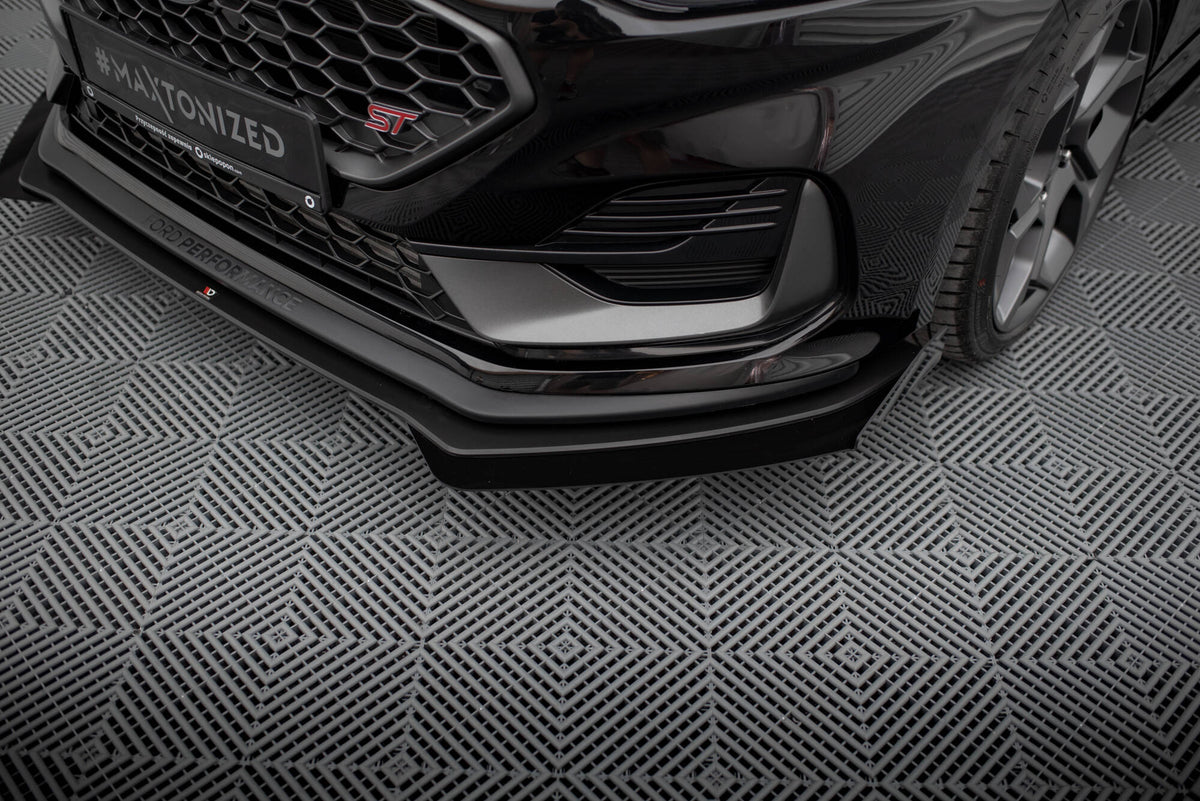 Front Stoßstange Flaps passend für Ford Fiesta ST Mk8 Facelift schwarz Hochglanz – Ansicht 4