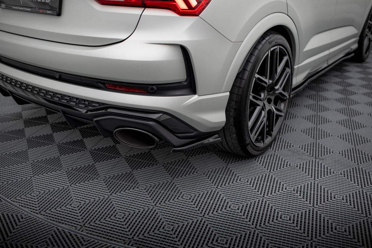 Heck Ansatz Flaps Diffusor passend für Audi RSQ3 SUV F3 schwarz Hochglanz – Ansicht 1