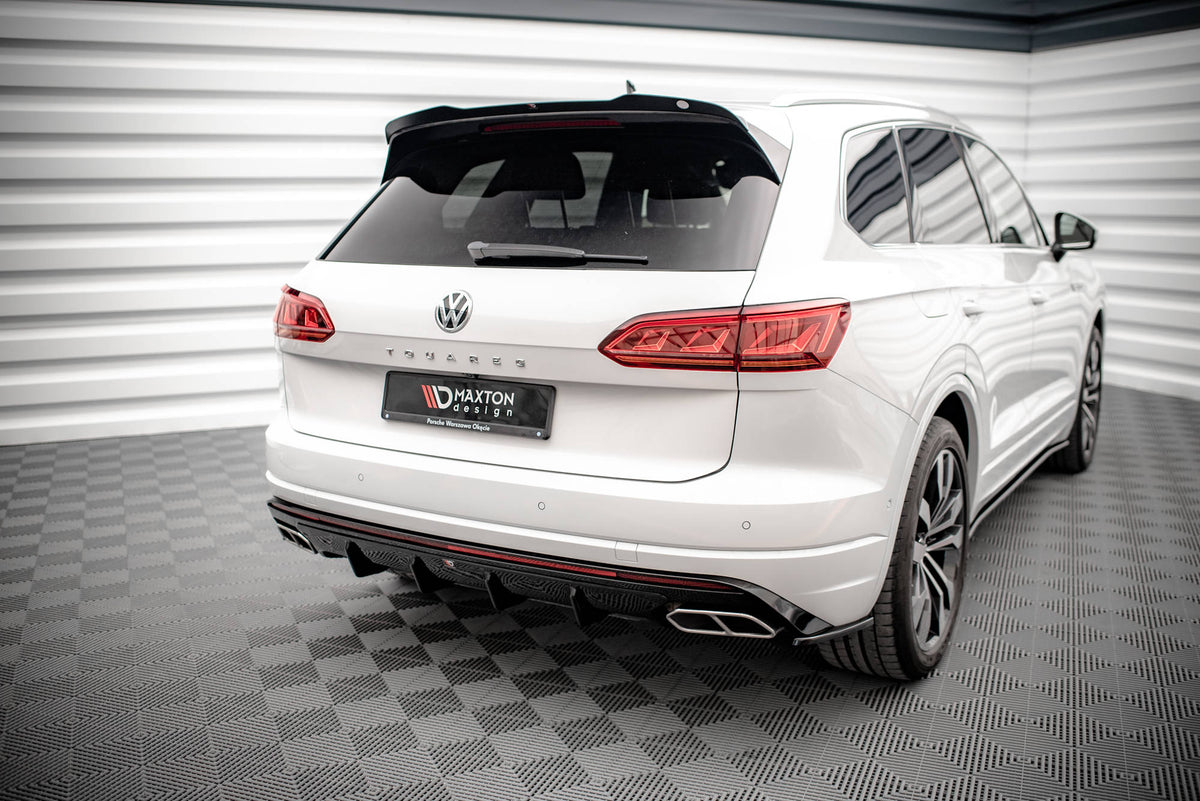 Diffusor Heck Ansatz passend für VW Touareg R-line Mk3 schwarz Hochglanz – Ansicht 1